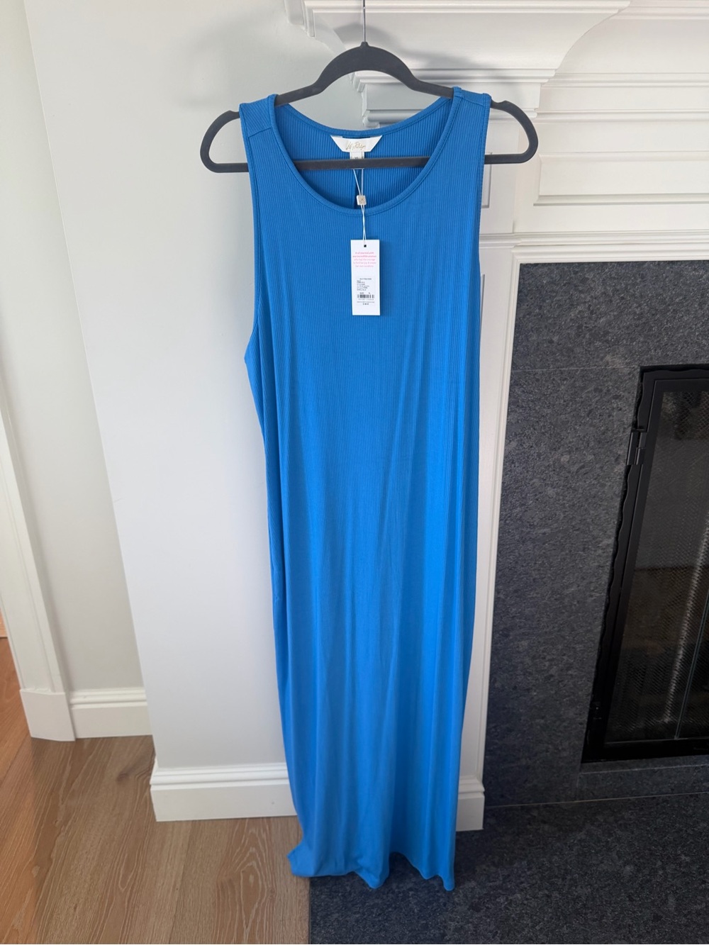 Lilly Pulitzer Cobalt Blue Ribbed Tank Maxi Dress